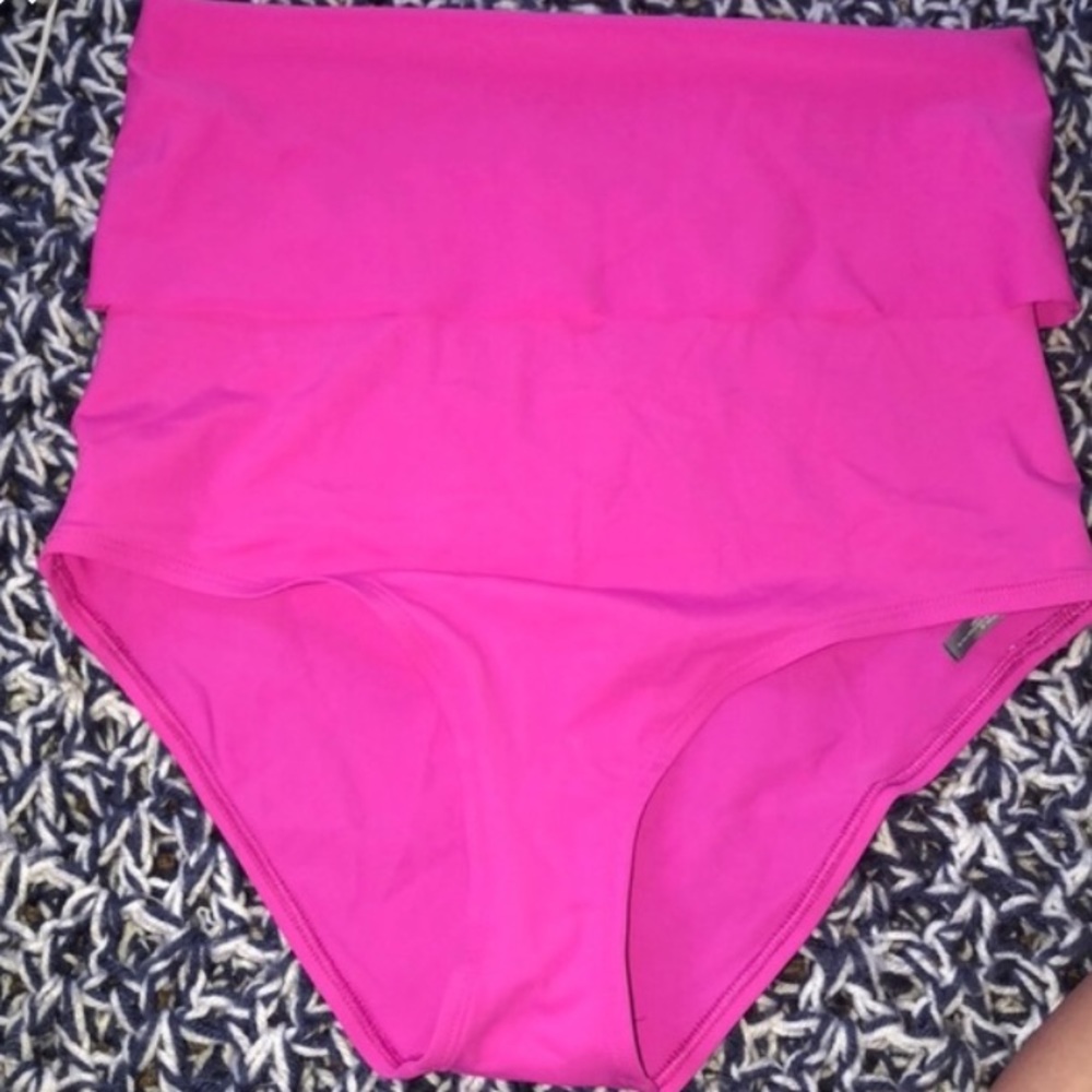 New Aerie hot pink high waisted bikini bottoms